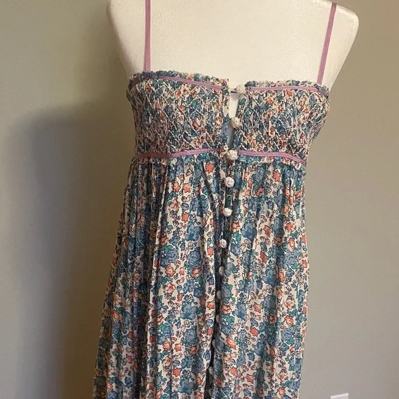 Free People Floral Blue and Pink Maxi Dress - Picture 7 of 11